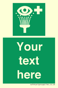 Custom Eye Wash Station Sign